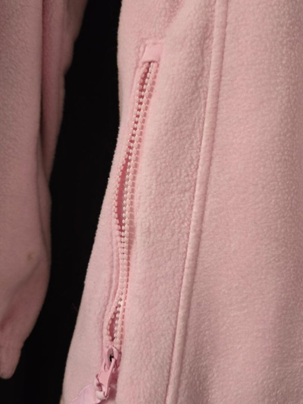 XL Lake‎ Matley Zipper Fleece un-lined Pocket Collar Pink Sweater Jacket Bomber - Picture 6 of 13